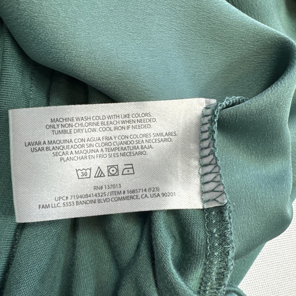 Banana Republic Women's Mixed Media V-Neck Sleeveless Blouse Size M Green #0258 - Picture 8 of 8